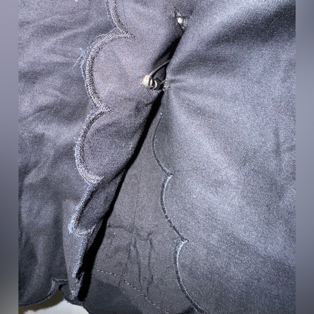 Reformation Black Scallop-Edge Button Front Blouse - Picture 13 of 13